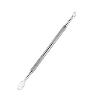 Espátula Dupla para Unhas Podólogo Cutícula Pé Mão em Aço Inox