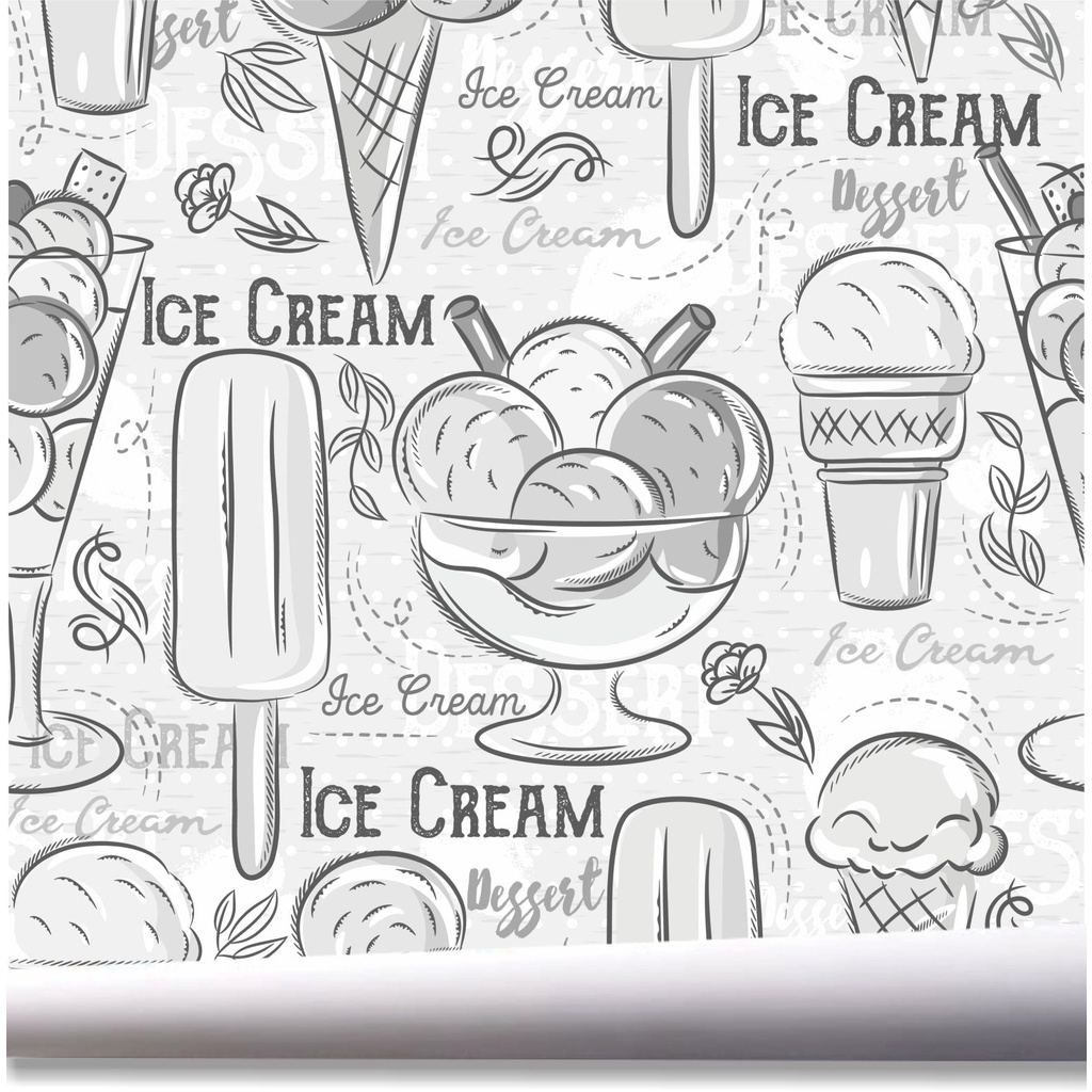 Papel De Parede Sorvete Picolé Ice Cream Sorveteria A560