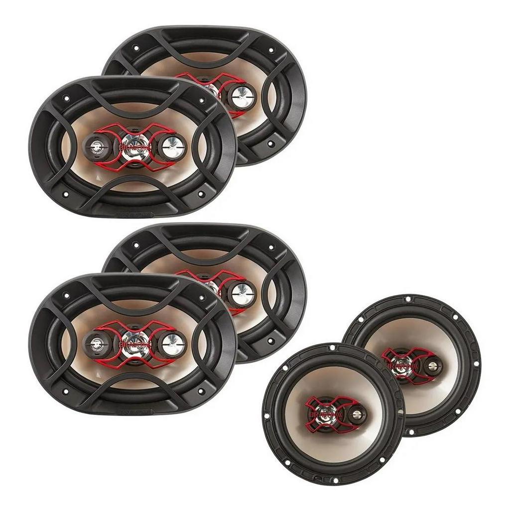 Auto Falante Bravox Facil 6 + 2 Par Triaxial Quadriaxial 6x9 em Oferta na Shopee