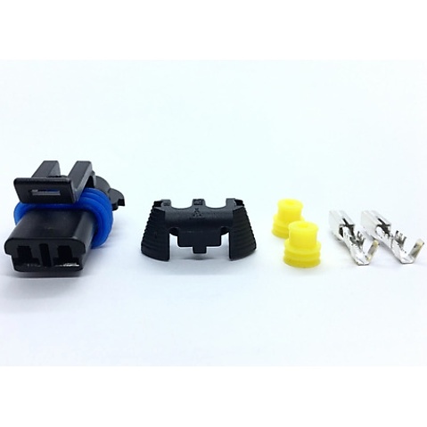 Kit Plug Conector Chicote 2 Vias Cebolão Radiador Fiat Palio Uno Strada / Gm Vectra Corsa Omega Astra