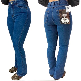 Calça Jeans Feminina com Elastano Cós Médio Trabalho Calsa