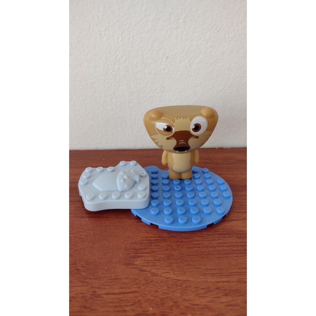 Brinquedo A Era do Gelo 4 Scrat Completo estilo Lego McD Mc Donald's 2012
