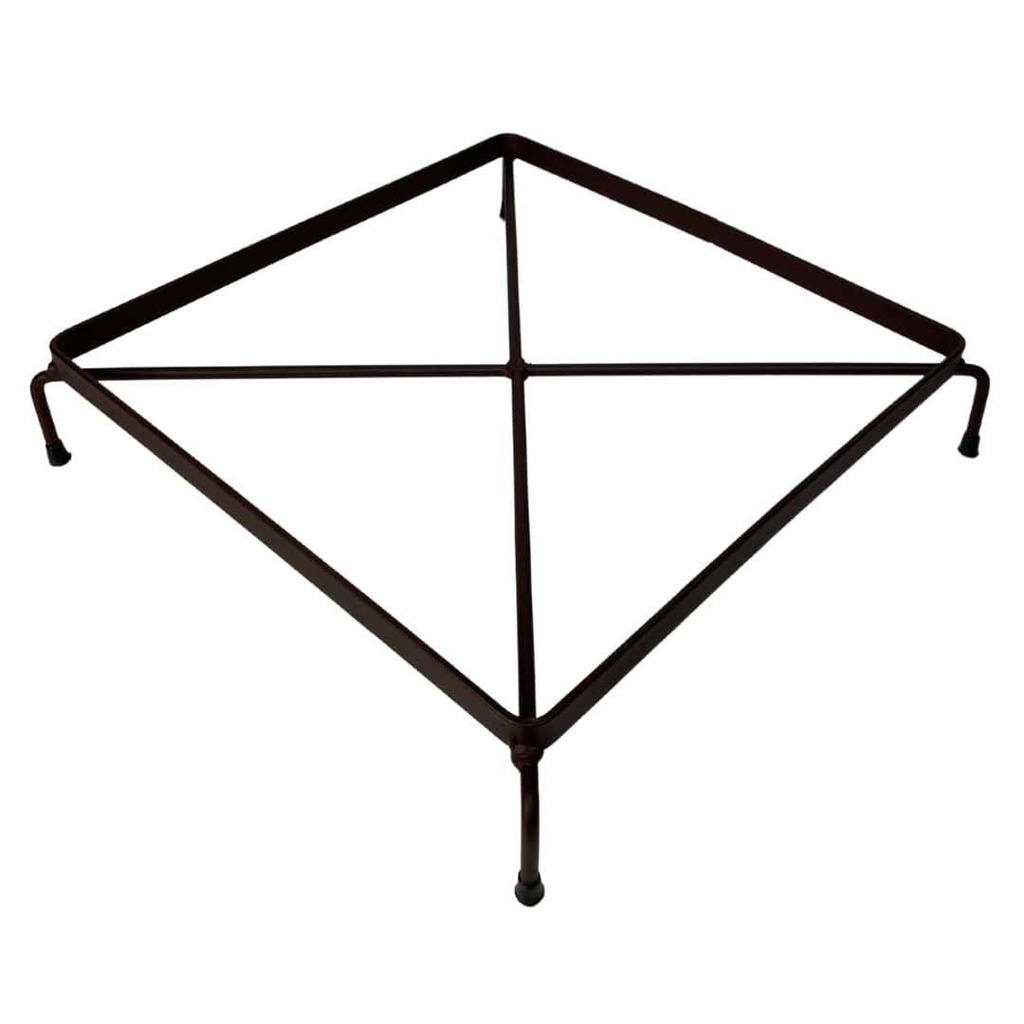 Suporte Rasteiro Quadrado De Ferro Para Vasos De Chão 40cm