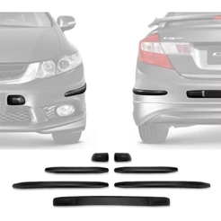 Kit Protetor Para-choque Borrachão Honda Fit City Civic Crv