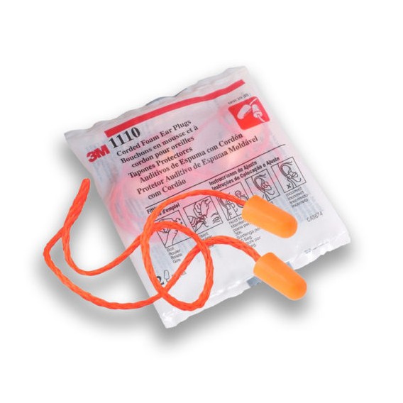 Protetor Auricular 3M com Cordão Espuma Abafador Ouvidos Laranja em Oferta na Shopee