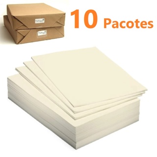 Caixa 10 Pacotes com 500 folhas Papel Sulfite A4 70g 210mmx297mm - Reciclado em Oferta na Shopee