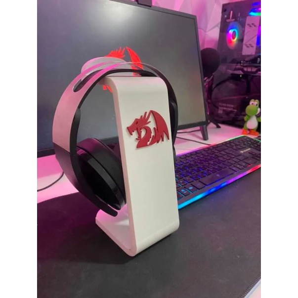Suporte de Headset Gamer - Porta fone de ouvido com logo Redragon