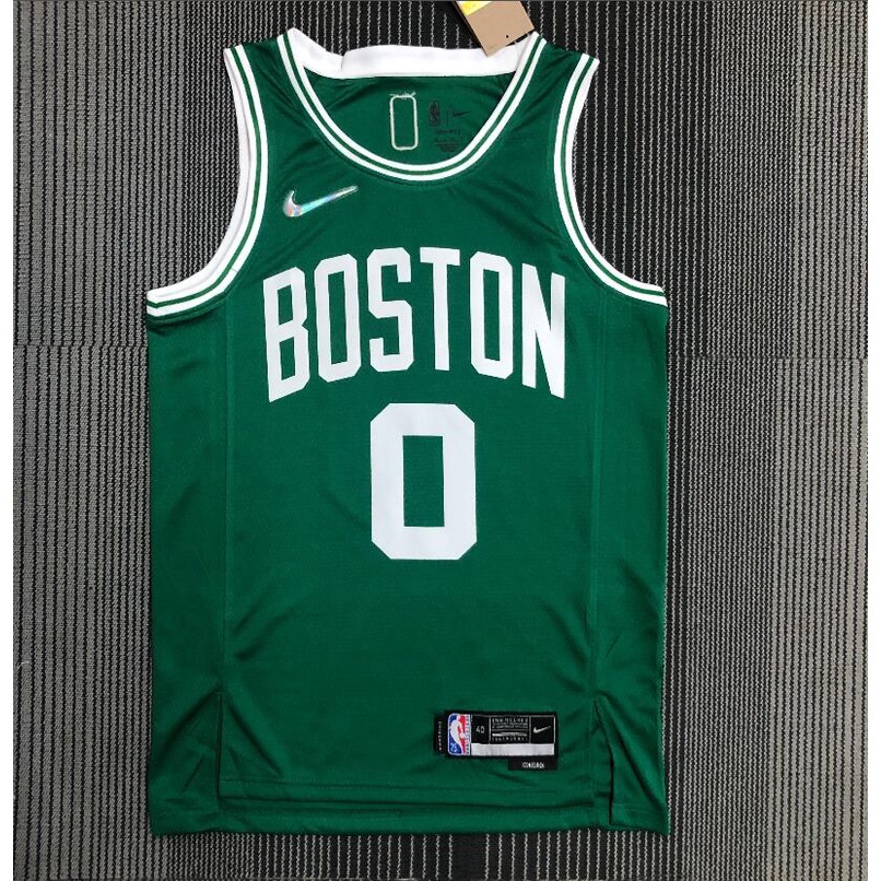 Camisa De Basquete NBA 75a anniversary Celtics Verde N . 0 Tatum ...