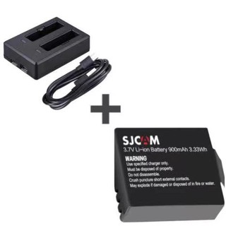 Kit Sjcam Sj4000 Sj5000 M10 Conjunto de combinação de carregador de bateria Para Cameras De Ação 4k Gopro