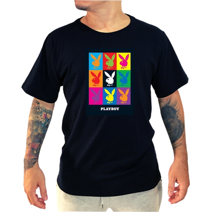 Camiseta Camisas Coelhinho Playboy Revista Privê Malha Algodão Premium 30.1