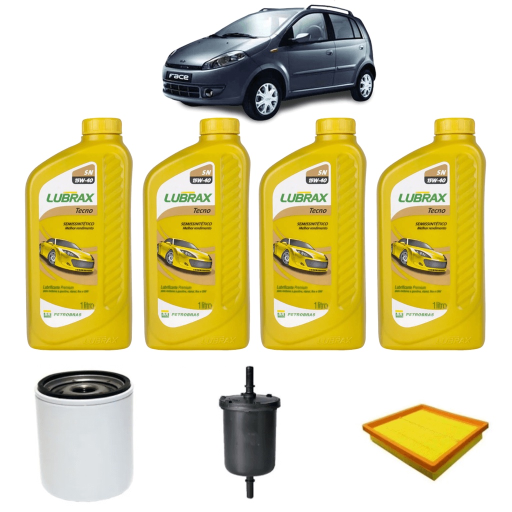Troca Óleo Chery Face 1.3 16v Lubrax 15w40