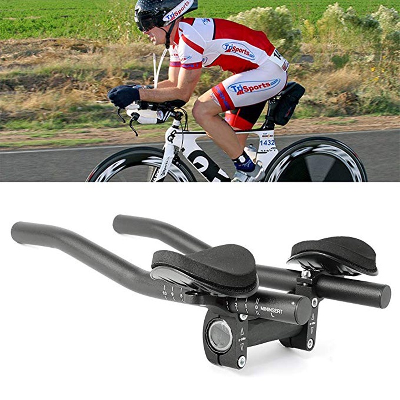 Bicicleta Resto Tt Guiador Clip On Bares Guiador Extensão Triathlon Aerobars Tri Bares Mtb Bicicleta De Estrada De Ciclismo Resto Guiador