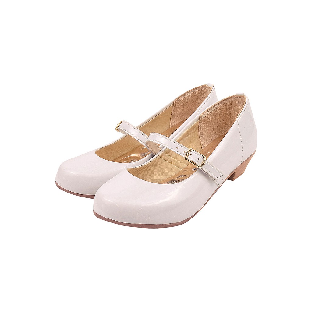 Sapatilha Boneca Infantil Menina Daminha Batizado Salto Verniz Branco