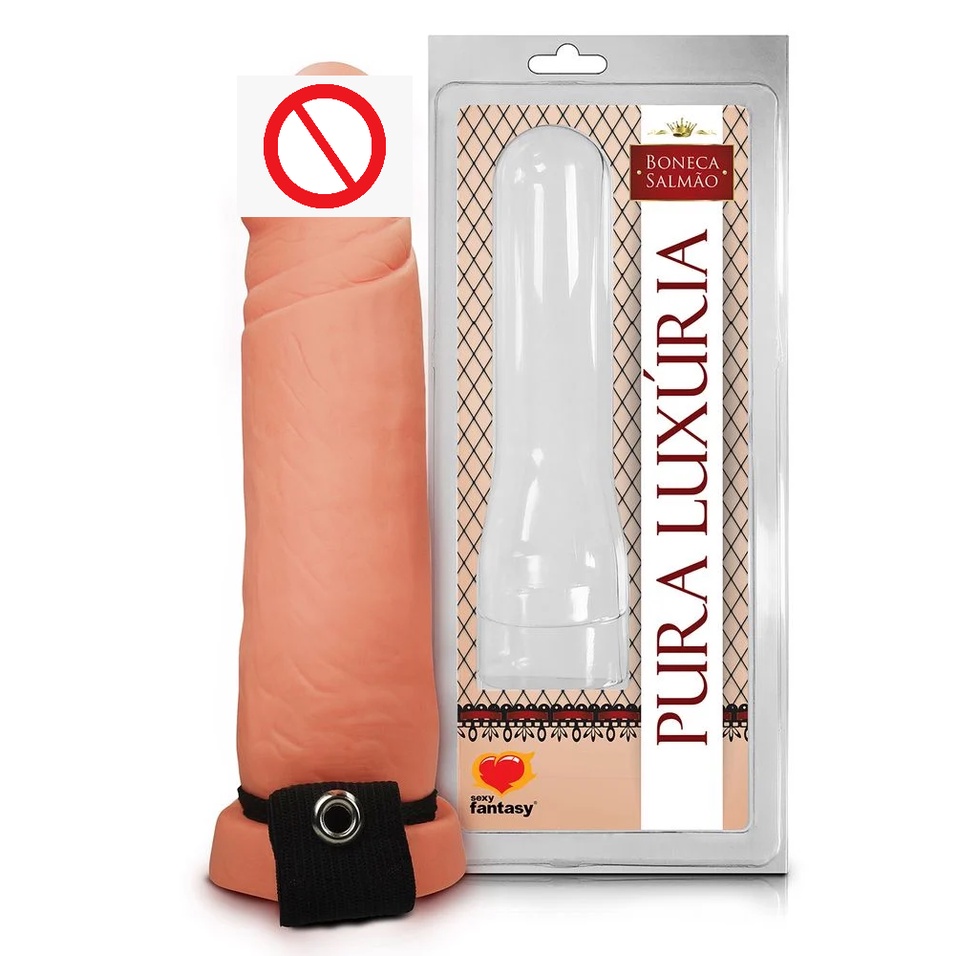 Capa Extensora Peniana Protese  Com Cinta Aumenta Penis Grande 17 X 4 Cm - Sexy Fantasy
