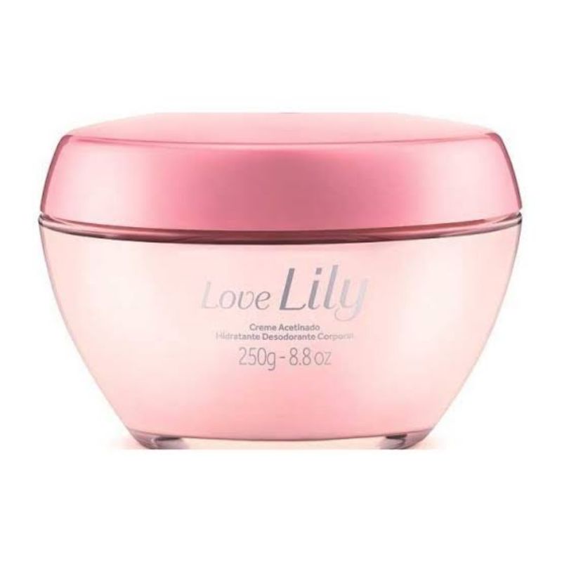 Creme Acetinado Hidratante Desodorante Corporal Love Lily 250g | Shopee ...