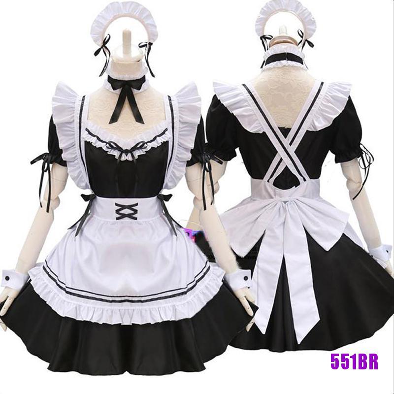 Cosplay M-5XL Plus Size Arpon Lolita Maid Lace Mini Vestido Bonito Traje De  Halloween Meninas Kawaii Anime Roupa De Algodão De Manga Curta Para As  Mulheres - Escorrega o Preço