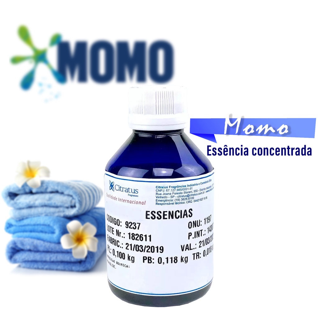 Essência Pura Momo Cheiro Roupa Limpa 100ml - Citratus em Oferta na Shopee