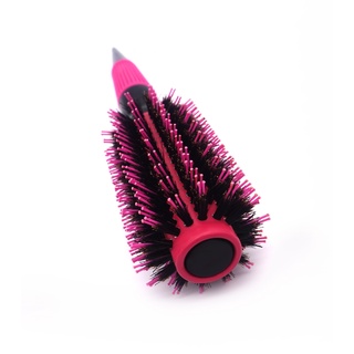 Escova de Cabelo Profissional Cerâmica Cerdas de Javali de 5,5 cm de Diâmetro na Cor Rosa Tamanho 14 Tamanho Médio
