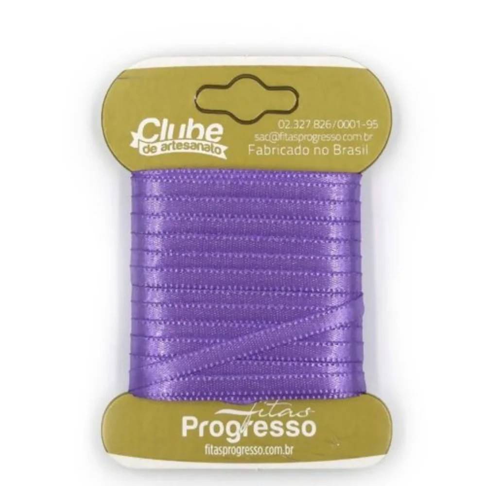 Fita em Cetim 356 Lilás Lavanda - 10mx4mm - 1un - Progresso - Stationery