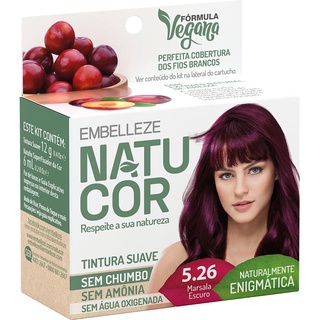 Tinta de Cabelo Natucor Naturalmente Enigmática Marsala Escuro 5.26