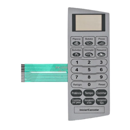 Membrana Teclado Para Microondas Home Leader 17px03 17px05