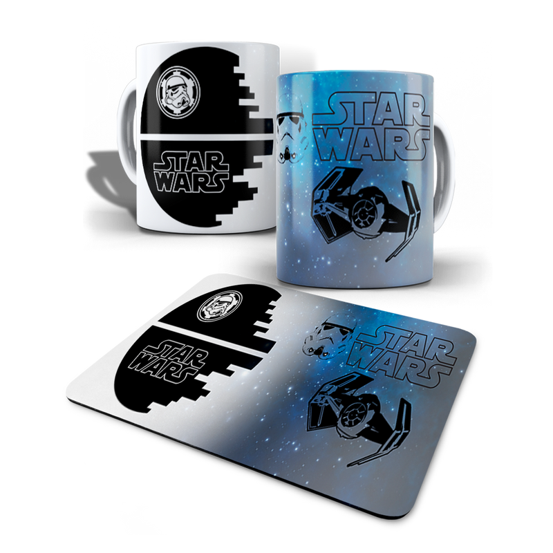 Kit Caneca Personalizada + Mouse Pad Star Wars Modelo 10