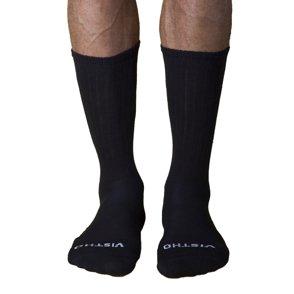 Meia de Vôlei Cano Médio sem costura VISTHO Preto/Branco 33/38