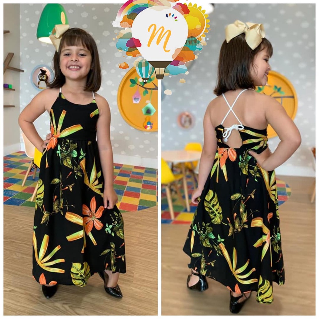 Vestido Longo (Milly Moda Infantil) | Shopee Brasil