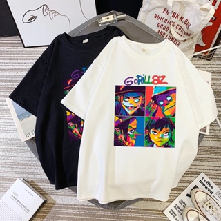 Camiseta Basica Camisa Banda Gorillaz Cartoon Trip Rock Sound Moda Tumblr Unissex em Oferta na Shopee