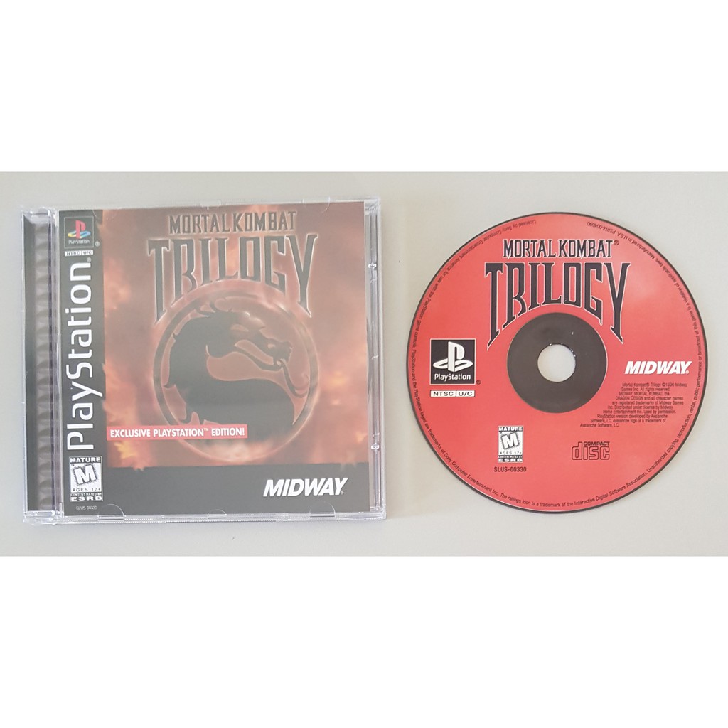 PS1 - Mortal Kombat Trilogy Mídia Preta - Leia a descrição