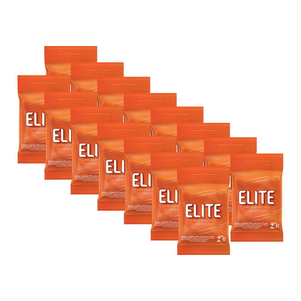 Kit 15 Pacotes Preservativo Elite C/ 3 Unidades Cada - Health