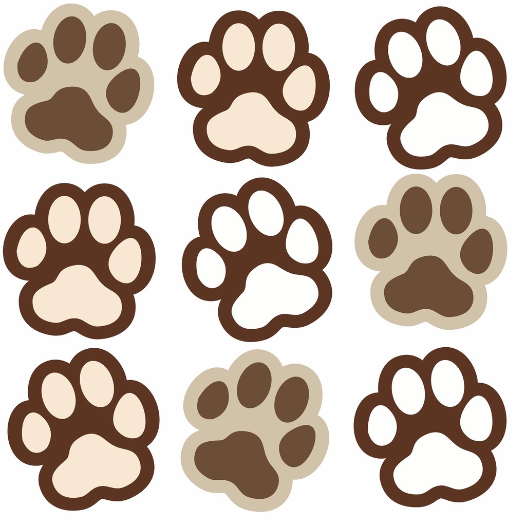 Adesivo de Parede Infantil Patinhas Patas Zoo Animais Safari C58
