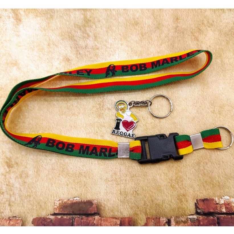 Os Simpsons Kit HOMER Reggae Cordão Reggae Bob Marley e Chaveiro em Metal