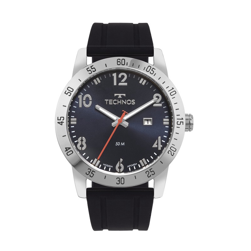 Relógio Masculino Technos Analógico Silicone Militar A Prova D'Água Original Homem Namorado Barato 2115NAS/2A Calendário