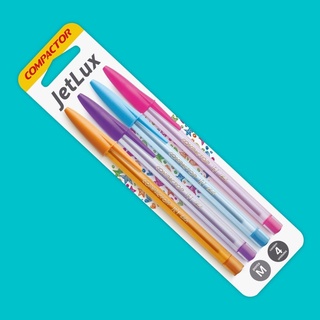 Caneta Jet Lux 4 Cores Especiais Compactor
