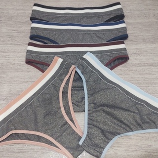 Kit 5 Calcinha Tanga Conforto Mescla com Elástico na Cintura Feminina Boa Sustentação