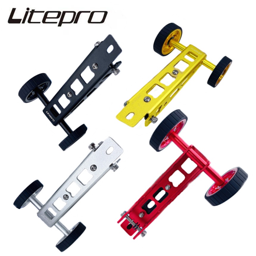 Litepro Bicicleta Dobrável Ampliada Rodas Fáceis Rack Liga Grossa/Fina Resolver Gaiola De Garrafa Para Birdy