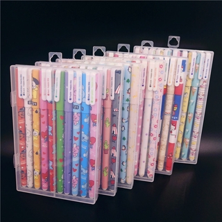 10 Pçs / Set Kawaii Caneta Canetas De Gel De Tinta Colorida Conjunto Bonito Dos Desenhos Animados Novidade Caneta Para Material Escolar Da Menina Do Menino Crianças Papelaria Presente