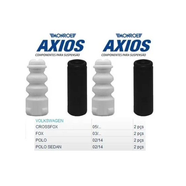 Kit Batente Coifa Do Amortecedor Traseiro Fox Polo - Axios
