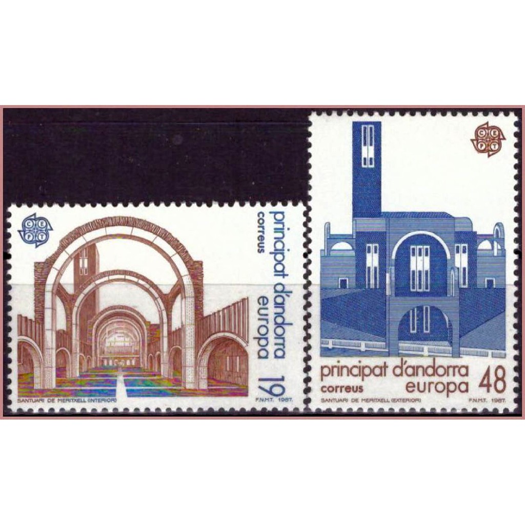 Andorra (Espanha) - Europa - Arquitetura moderna - 1987 - S/Completa - Filatelia - Selos