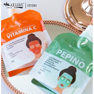 Máscara Facial e Creme Facial Peel Off Pouch 50g Max Love Lançamento