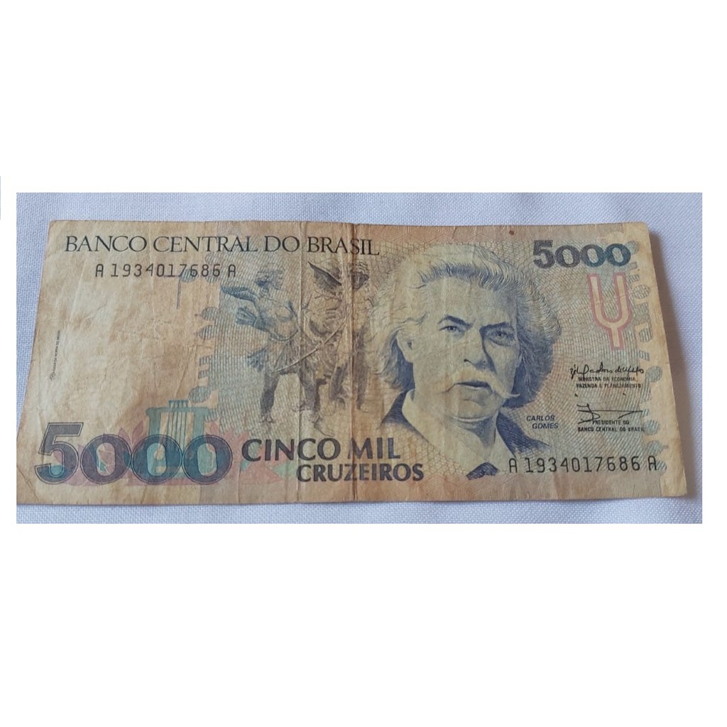 Cédula  de 5000 mil cruzeiros,  1991,item de colecionador ;)