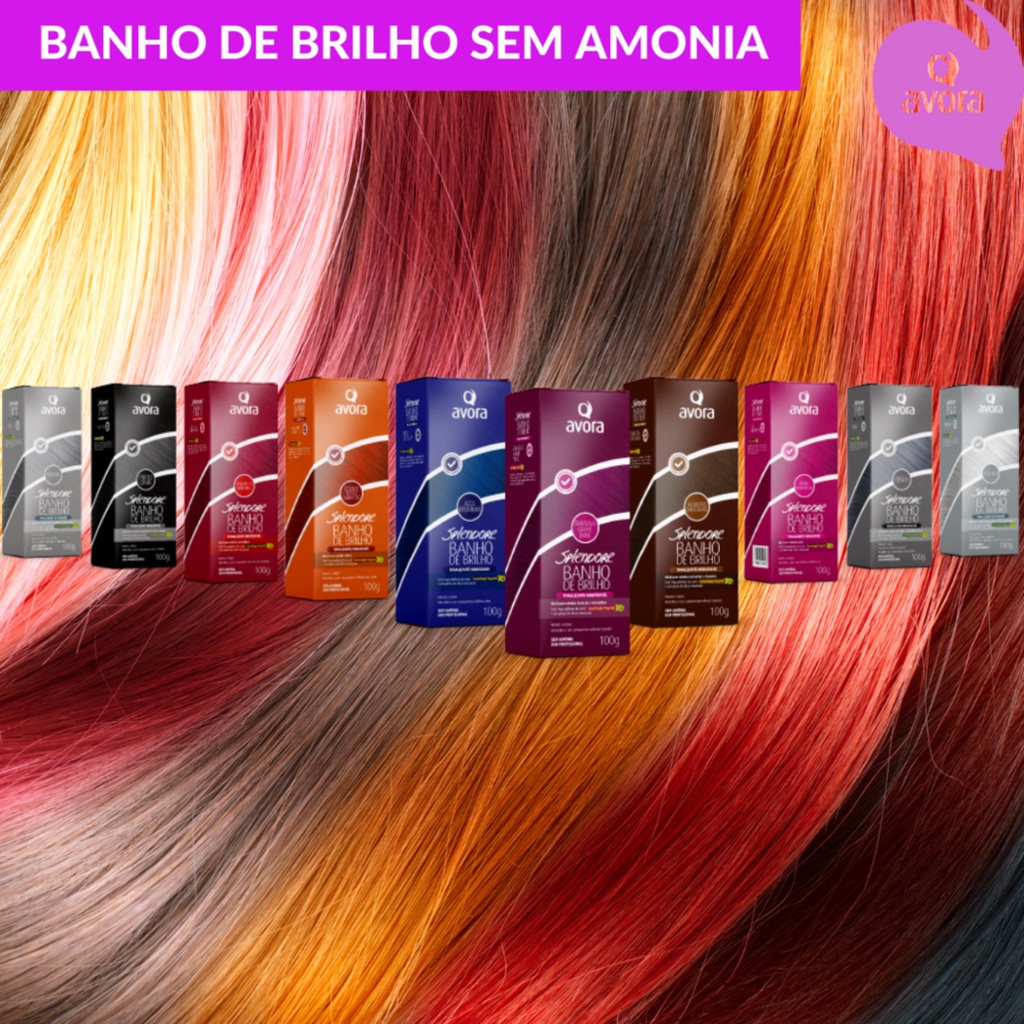 BANHO DE BRILHO Avora Splendore para colorir seu cabelo sem sair de casa