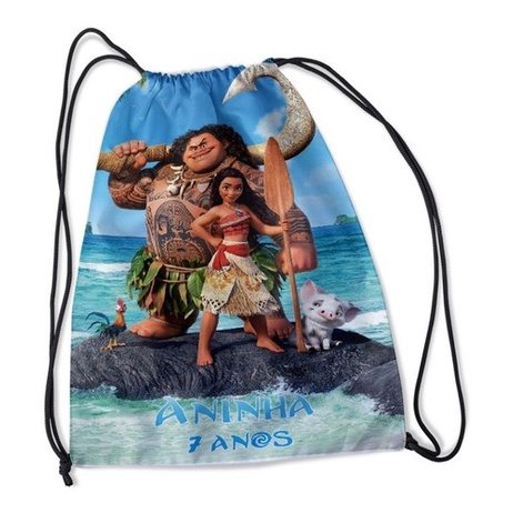 20 Mochilinha Sacochila Personalizada Lembrancinha Moana