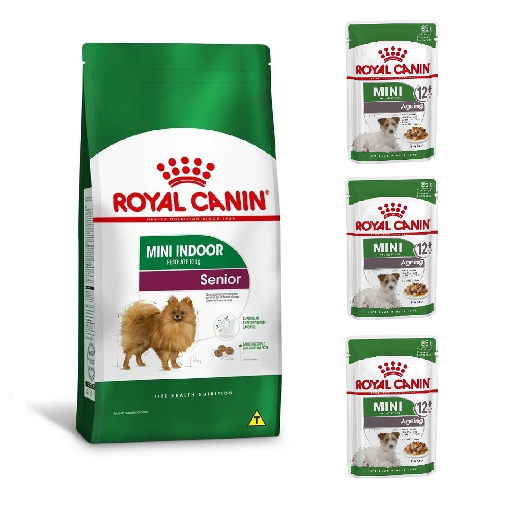 ROYAL CANIN MINI INDOOR SENIOR 1KG E 3 WET ROYAL CANIN MINI AGEING 85G