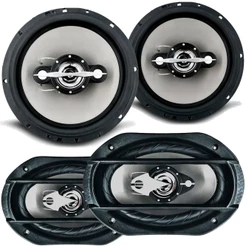 Kit com Alto-falantes Automotivo para Portas Dianteiras e Traseiras 340W RMS