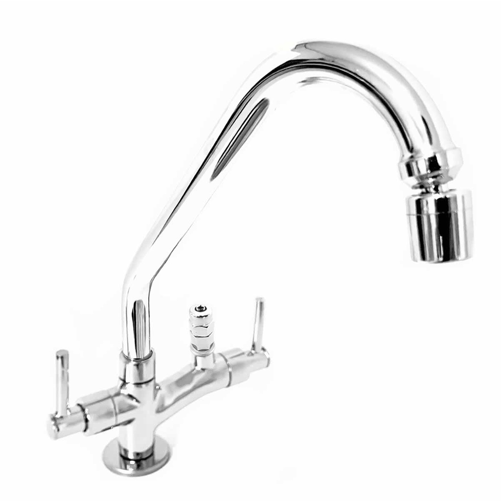 Torneira Cozinha Cromada Metal Saída Purificador 1/4 Mesa Bancada
