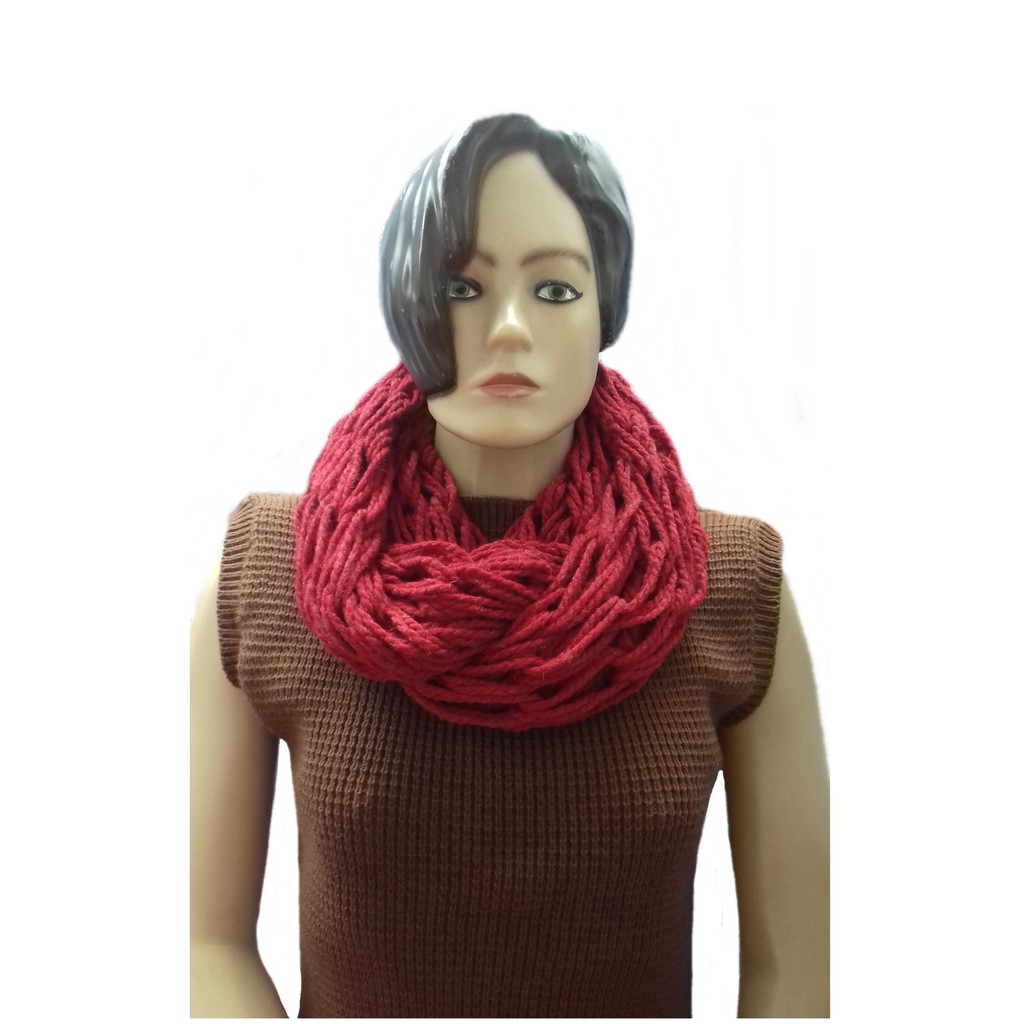 Maxi Gola de Lã Vermelho Bordô