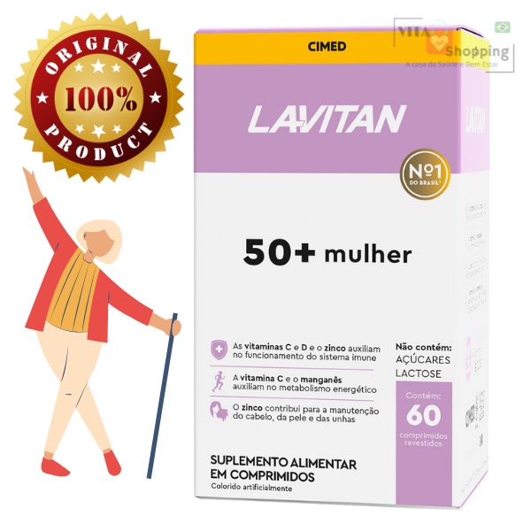 Multivitamínico Lavitan 50+ Mulher Sênior com 60 comprimidos - CIMED