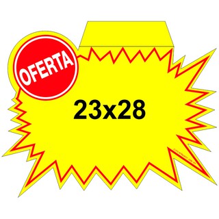 100 Splash Cartaz Oferta Loja Supermercado 23x28 cm